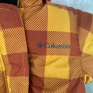 Columbia Yellow and Orange Plaid infant snowsuit